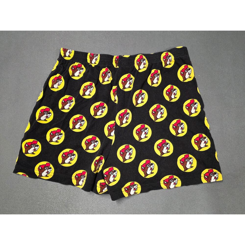 Buc-ee’s Beaver Logo Boxer Shorts Unisex Medium Black Lounge Sleep Shorts - Picture 3 of 7
